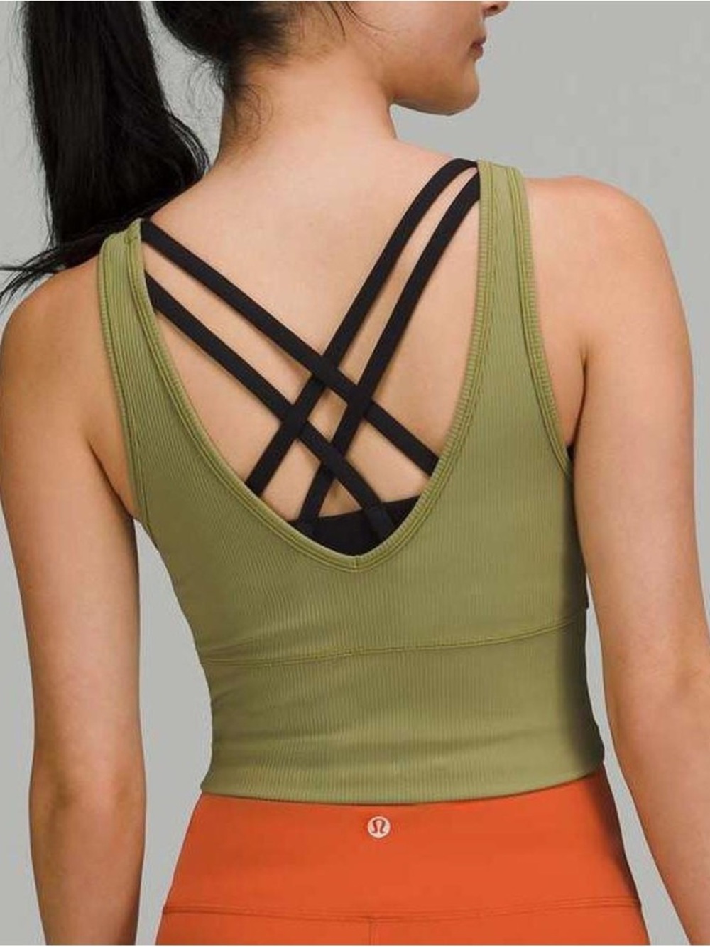 Power Pivot Ribbed Tank Top - Green - Size 8 - Picture 4 of 4